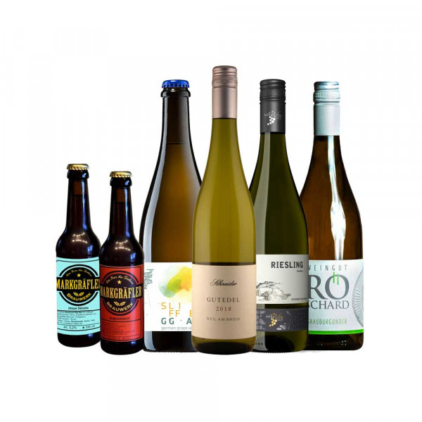 Firmen Online Weinproben Paket "Bier und Wein" - 6er Paket à 3xWein & 3xBier