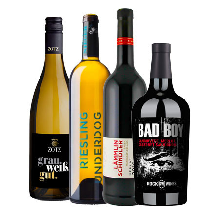 Firmen Online Weinproben Paket Herbst/Winter 2020/21 4er PREMIUM Weinpaket-