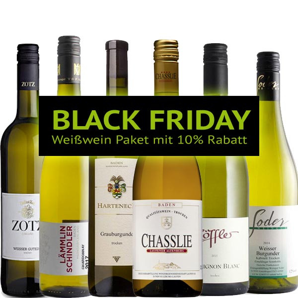 BLACK FRIDAY Weißwein Paket 2018 mit 10% Rabatt