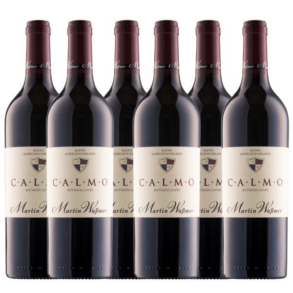 Calmo Martin Wassmer 6er Weinpaket Rotweincuèe CALMO 2018 trocken - Weingut Martin Waßmer - Versandk