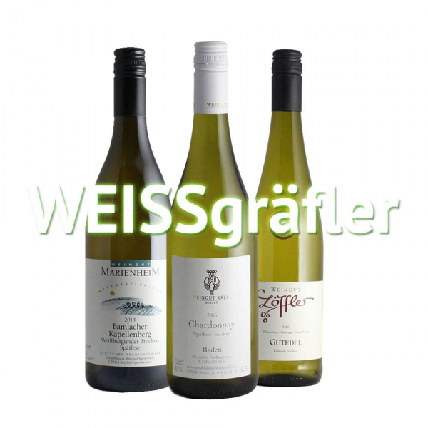 Geschenk Jahres-Abo "WEISSgräfler" - 4 x im Jahr 3 Flaschen bester Weißwein