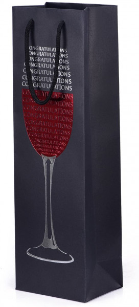 Geschenktüten für Wein und Sekt 40 x 12 x 9 cm "Congratulations"
