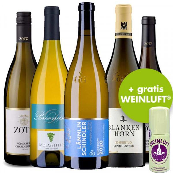 CHARDONNAY Lagenvergleichs-Weinpaket inkl. gratis WEINLUFT® Weinkonservierung