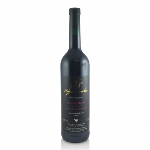 Bürgin Rotwein 2008 , Holzfass QbA trocken - Hofgut Sonnenschein - Biowein