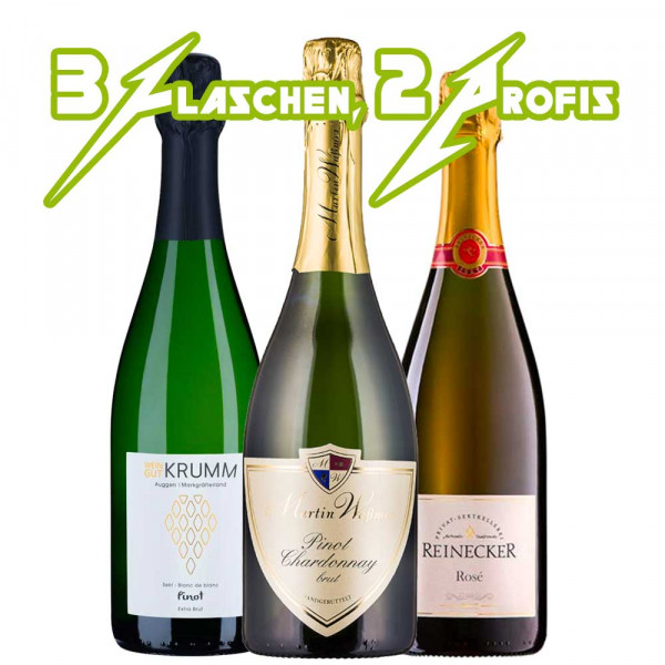 "3 Flaschen, 2 Profis" Online Sektprobe "CHAMPUS League" inkl. gratis WEINLUFT® & Video-Aufzeichnung