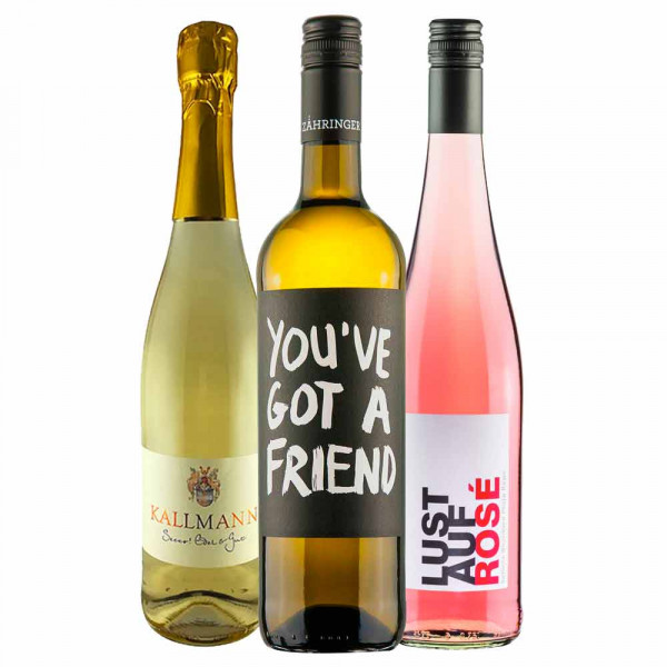 Valentinstag Weingeschenk: "WINE is LOVE" 3er Wein-Set