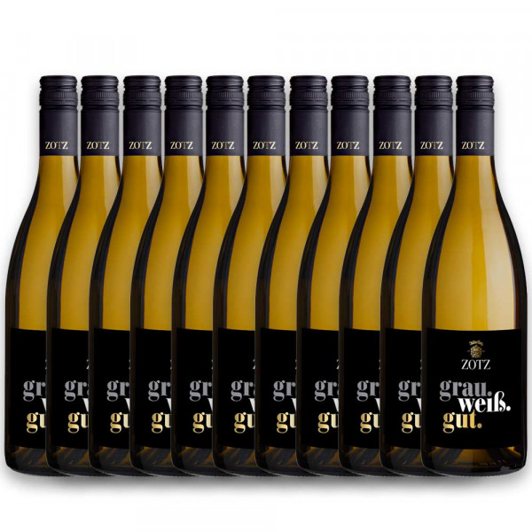 grau.weiß.gut. Weißwein Cuvée trocken 2019 - 11 + 1 AKTION - Weingut Julius ZOTZ