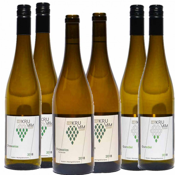 6er Gutedel/Chasselas Weinpaket - Weingut Krumm