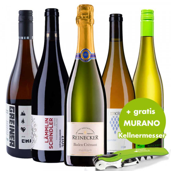 Festtags-Weinpaket 2022 inkl. gratis MURANO Kellnermesser