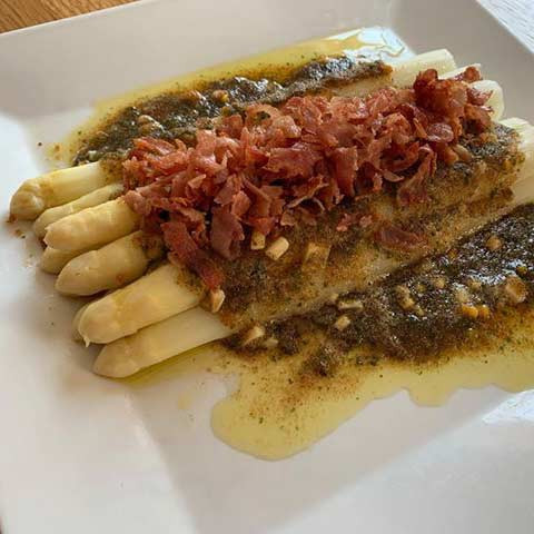 Stangenspargel "Polnische Art" 2-Gänge Spargelmenü "ToGo" Schwanen Bad Bellingen: 25 € (b. Abholung)