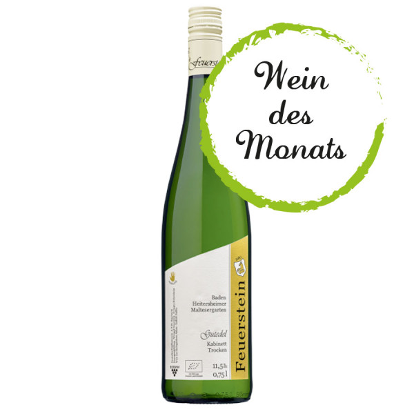 Gutedel Kabinett tr. 2022 BIO, Heitersheim Maltesergarten - Weingut Feuerstein - 1. Gutedel Cup 2023