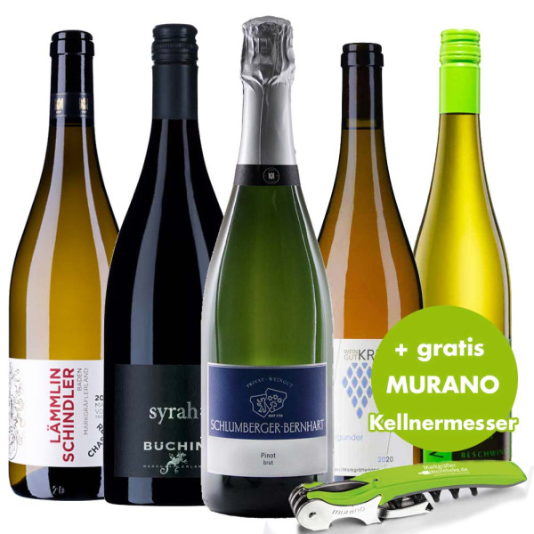 Oster-Festtags-Weinpaket 2023 inkl. gratis MURANO Kellnermesser