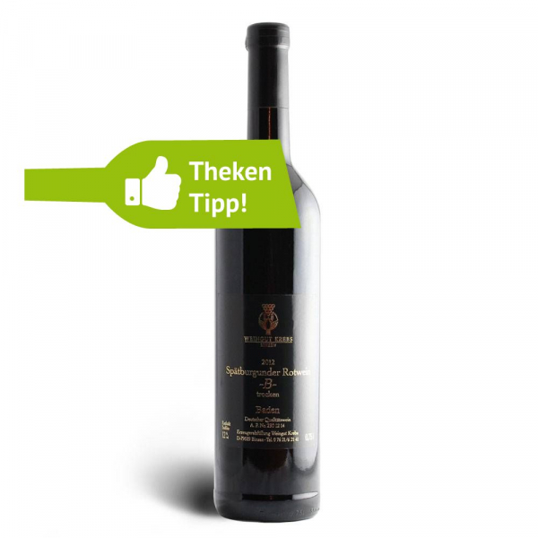 Spätburgunder Rotwein -B- trocken 2013 25% BLACK FRIDAY Rabatt! - Weingut Krebs