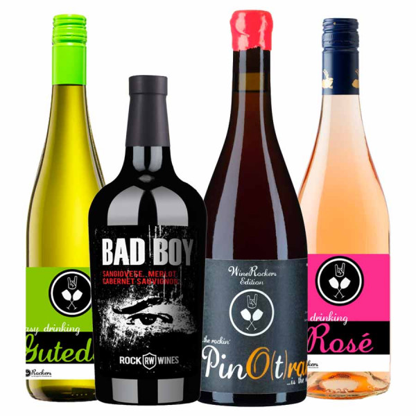 Weinpaket zur Online Weinprobe "WineRockers Tasting" ON DEMAND - inkl. Degustations Video