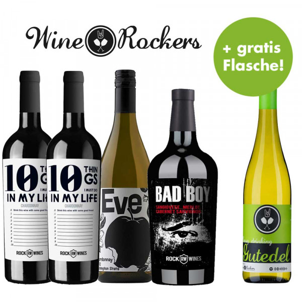 WineRockers Frühlings Weinpaket - inkl. gratis Gutedel