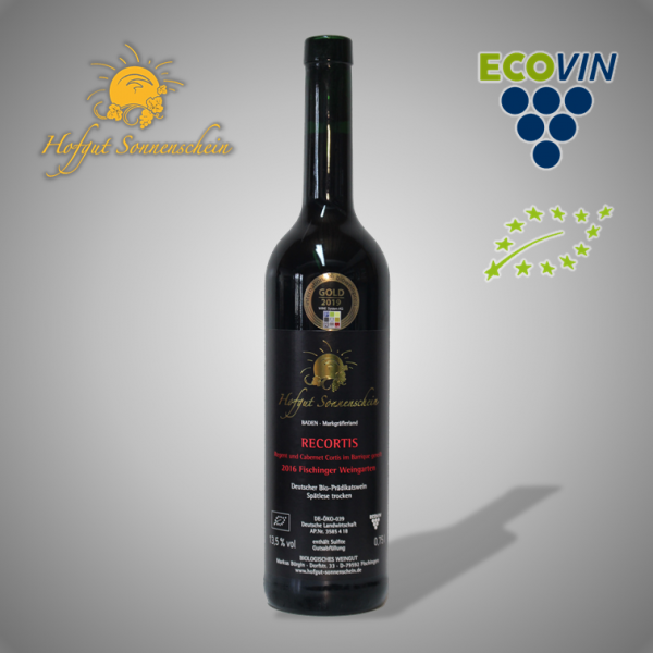 Recortis Barrique trocken 2016 - Regent, Cabernet Cortis Spätlese - Hofgut Sonnenschein