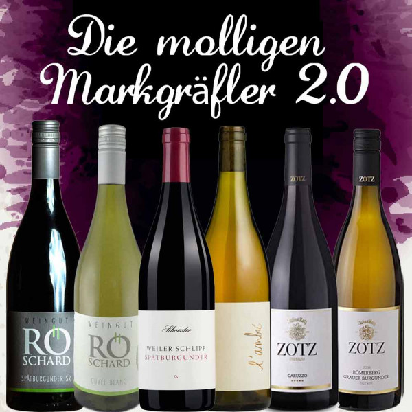 6er Weinpaket "Die molligen Markgräfler 2.0" zur Online Weinprobe am 21.11.2019