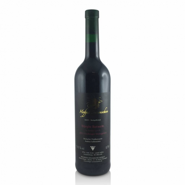 Bürgin Rotwein 2003 , Barrique Auslese halbtrocken - Hofgut Sonnenschein - Biowein