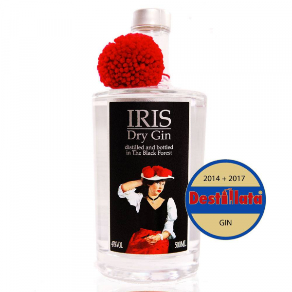 IRIS Dry Gin - Schwarzwald Gin inkl. Bollenhut - Scholerhof Brennerei