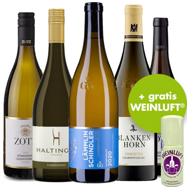 CHARDONNAY Lagenvergleichs-Weinpaket inkl. gratis WEINLUFT® Weinkonservierung